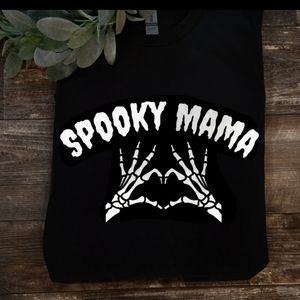 Halloween shirt spooky mama popular trending cute skeleton hands
